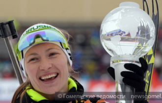 Фото: Дарья Домрачева впервые завоевала Большой хрустальный глобус