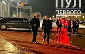 Фото: Лукашенко проводил Путина в аэропорту Минска по окончании визита