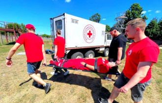 Фото: В Гомеле объединили усилия спасатели МЧС и Красного Креста