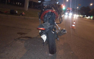 Фото: В Гомеле мотоциклист столкнулся с автомобилем