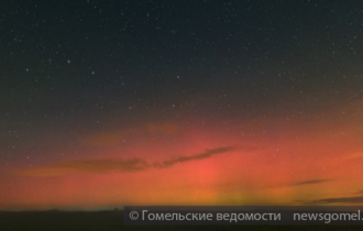 Фото: В Гомеле наблюдали полярное сияние 