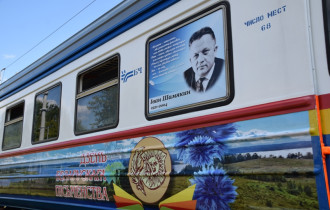 Фото: Поезд ко Дню белорусской письменности презентовали у Локомотивного депо "Гомель"