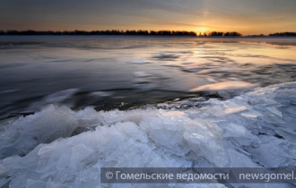 Фото: На всех реках Гомельской области отмечается ледостав