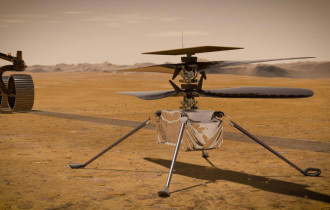 Фото: Вертолет на Марсе в ходе 25-го полета побил свои рекорды по расстоянию и скорости