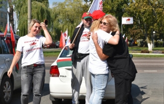 Фото: Гомель встретил участников республиканского автопробега-марафона «Символ единства» 