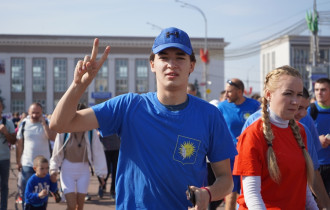 Фото: Республиканский легкоатлетический забег "За единую Беларусь!" прошёл в Гомеле