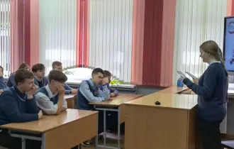 Фото: В средней школе № 27 старшеклассники обсуждали итоги VII Всебелорусского народного собрания